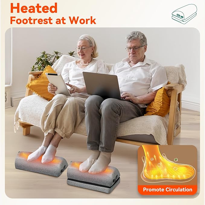 Snailax Heated Foot Rest Under Desk at Work, Ergonomic Footrest - Image 6