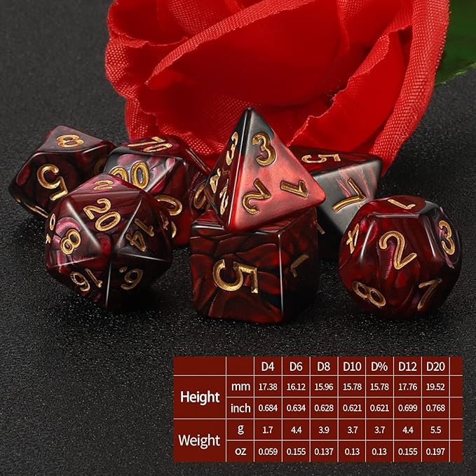 QMAY DND Dice Set -D&D Polyhedral Dice - Image 2