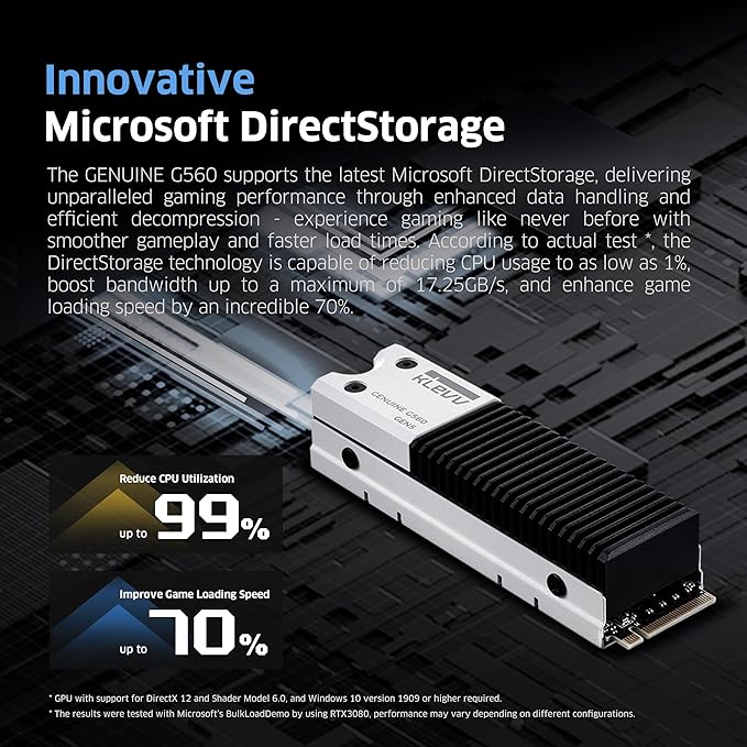 KLEVV Genuine G560 4TB M.2 2280 NVMe PCIe Gen5x4 Internal SSD Heatsink Included - Image 4