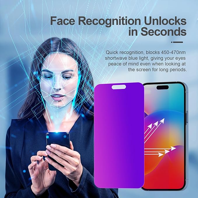 Compatible for iPhone 15/iPhone 16 Privacy Screen Protector Tempered Glass 6.1 - Image 6