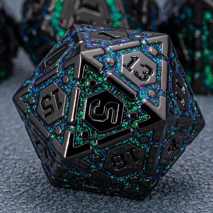 DND Metal Dice Set, Polyhedral Dice Set by Unknown