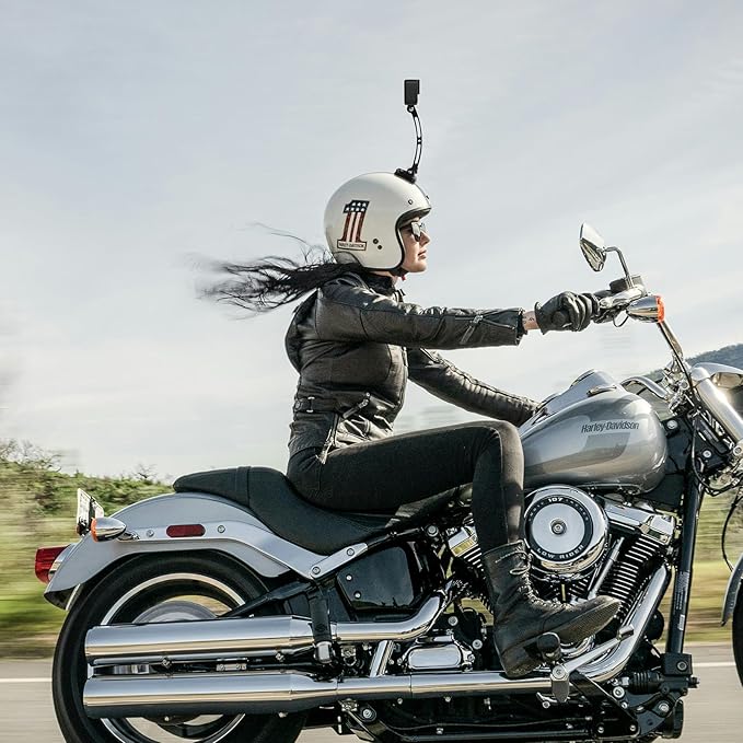 HSU Aluminum Alloy Curved Extension Arm Metal Pole Mount Helmet Stick Extension - Image 6