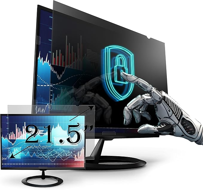 Privacy Screen Filter for 21.5 Inches Desktop Computer Widescreen Monitor by EZProScreenProtector