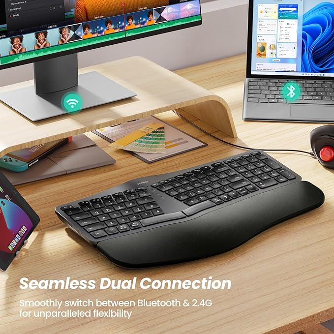 Nulea RT05 Wireless Ergonomic Keyboard, Split Keyboard - Image 5
