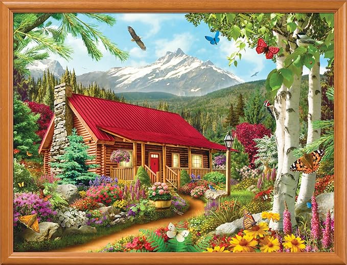 MasterPieces - 300 Piece Jigsaw Puzzle, Large EZ Grip Shapes, Mountain Hideaway - Image 9
