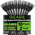GEARit Cat 6 Ethernet Cable Cat6 Network Patch, Snagless Cord, Internet by GEARit