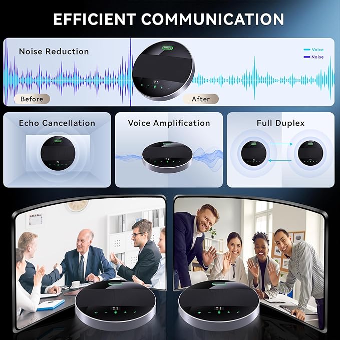 Tenveo MagiCall-EX Bluetooth Conference Speakerphone, Daisy Chain/Use Alone up - Image 6