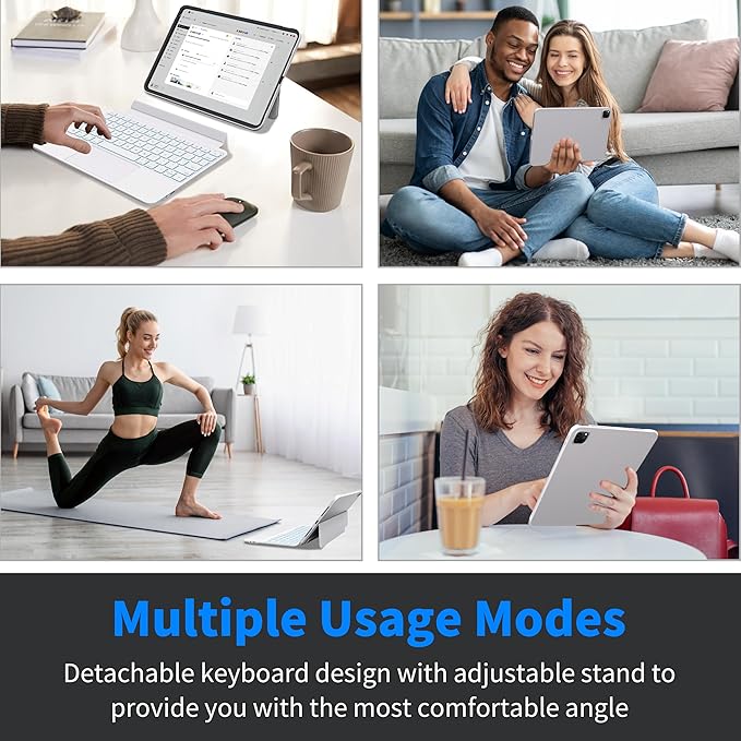 Keyboard Case for iPad 10th Generation and iPad 11th, Magnetic Detachable - Image 4