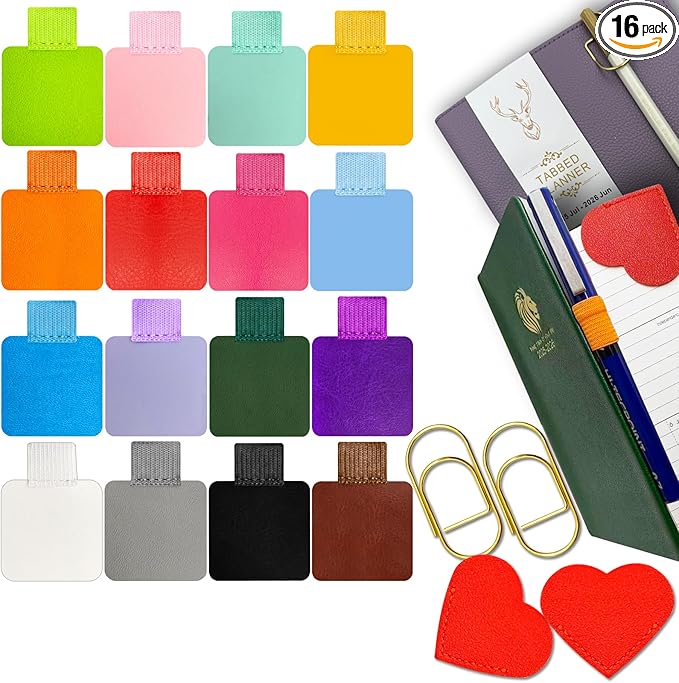Pen Loop Holder for Notebook 16 Colors Self-Adhesive Stick On Pen Holder by RICESTKCN