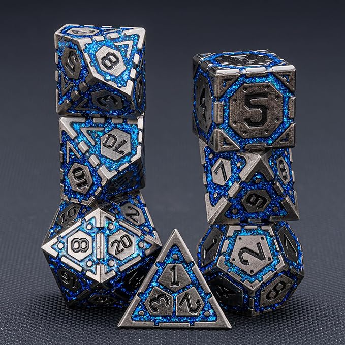 DND Metal Dice Set, Polyhedral Dice Set - Image 4