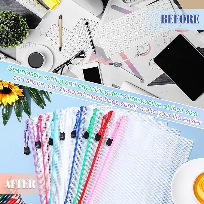 Jetec 32 Pcs Mesh Zipper Bags Toy Storage Bikini Organizer Bag Bolsas Para - Image 6