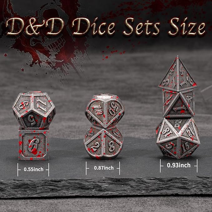 D&D Dice, DND Dice Set for Dungeons and Dragons, D20 Metal Dice for Gaming Dice - Image 5