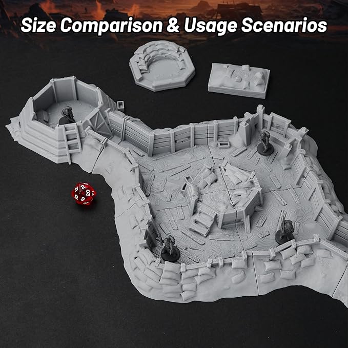 AUSPDICE RPG Terrain AF695 Trench Set – Modular Defensive Position - Image 5