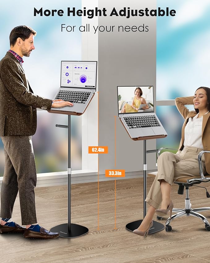 2 in 1 Dual-use Floor Book Stand & Desktop Book Stand, Height Adjustable from - Image 5