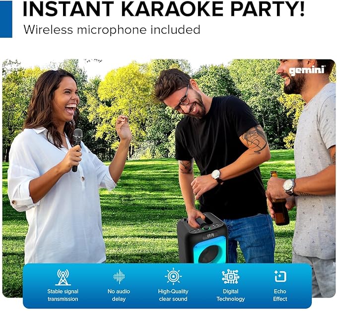 Gemini 200W Portable Bluetooth Party Speaker - Image 6