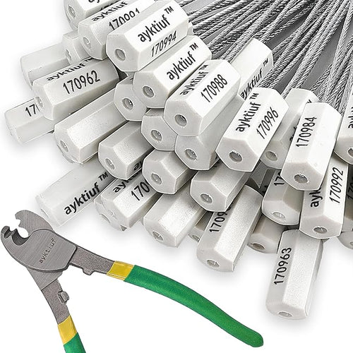 120 Pieces Security Cable Seals, Metal Number security tags by Unknown