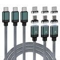 ZBF 100W USB C Magnetic Charging Cable, 2 in 1 Charger Cable by ZBF