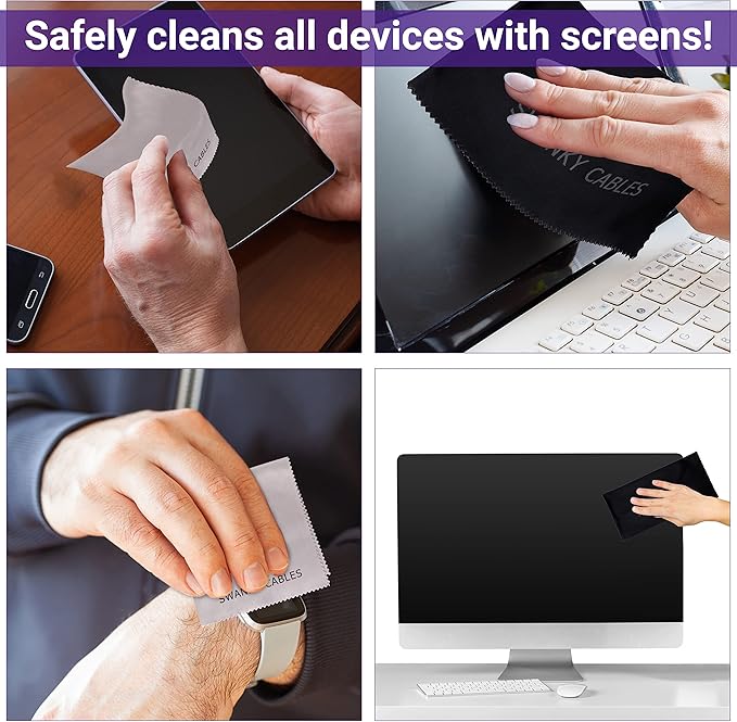 Swanky Computer Screen Cleaner Kit: Set of Electronic Cleaner Spray Microfiber - Image 3