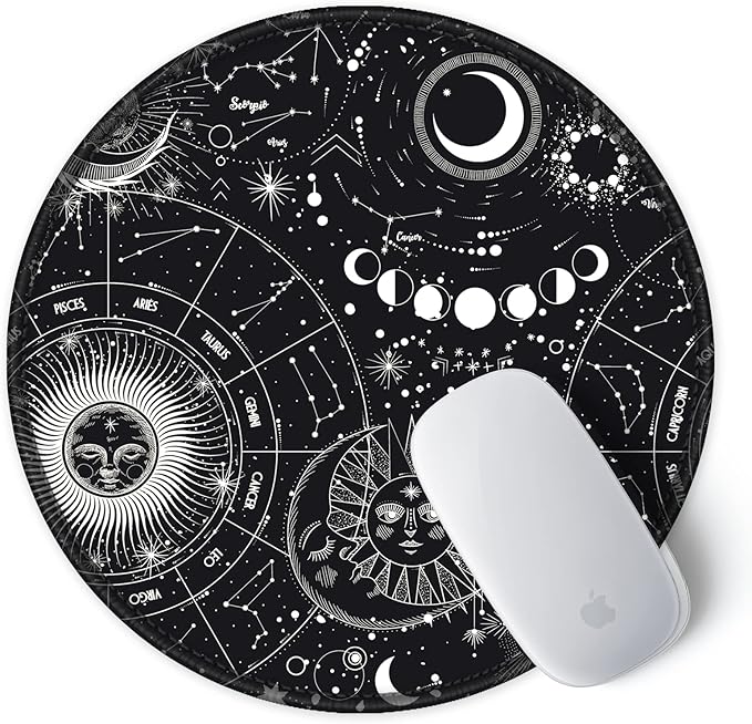 ITNRSIIET Round Mouse Pad with Stitched Edge Premium-Textured Waterproof - Image 2