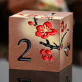 Metal Dice Set DND, DNDND 7 PCS Metallic Flowers D&D Dice by DNDND