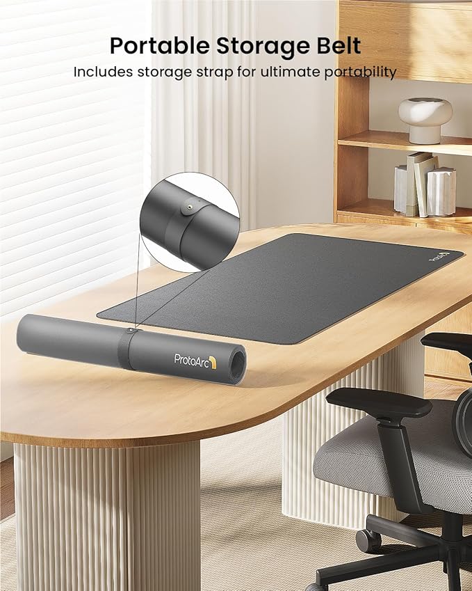 ProtoArc Leather Desk Mat, Large Mouse Pad- 31.5×15.8 inch, Non-Slip PU Leather - Image 7