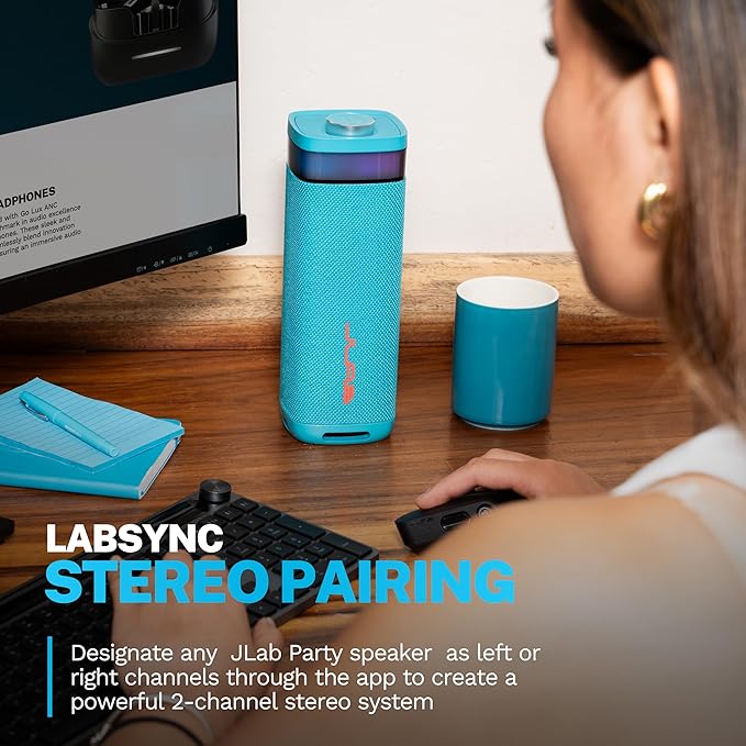 JLab JBuds Party Portable Bluetooth Speaker, 2 Full-Range Drivers + 2 Passive - Image 5