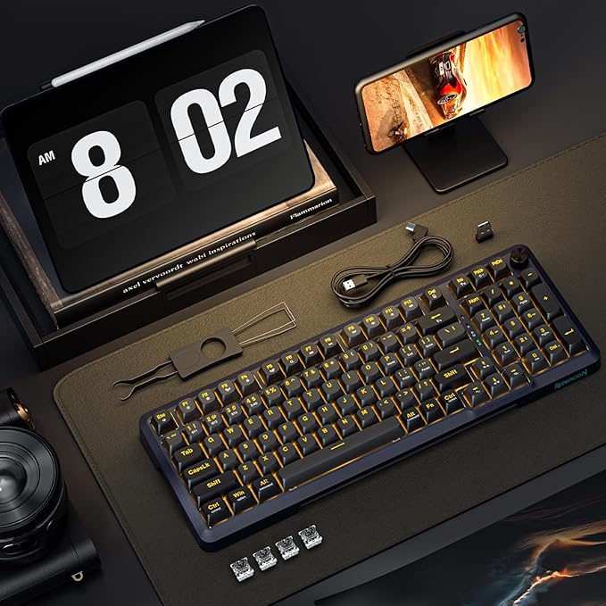 Redragon Wireless Mechanical Keyboard, 3 Mode Gasket Mounted RGB Gaming Keyboard - Image 8