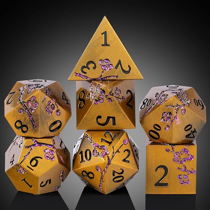 DNDND Flower Metal DND Dice - Image 7