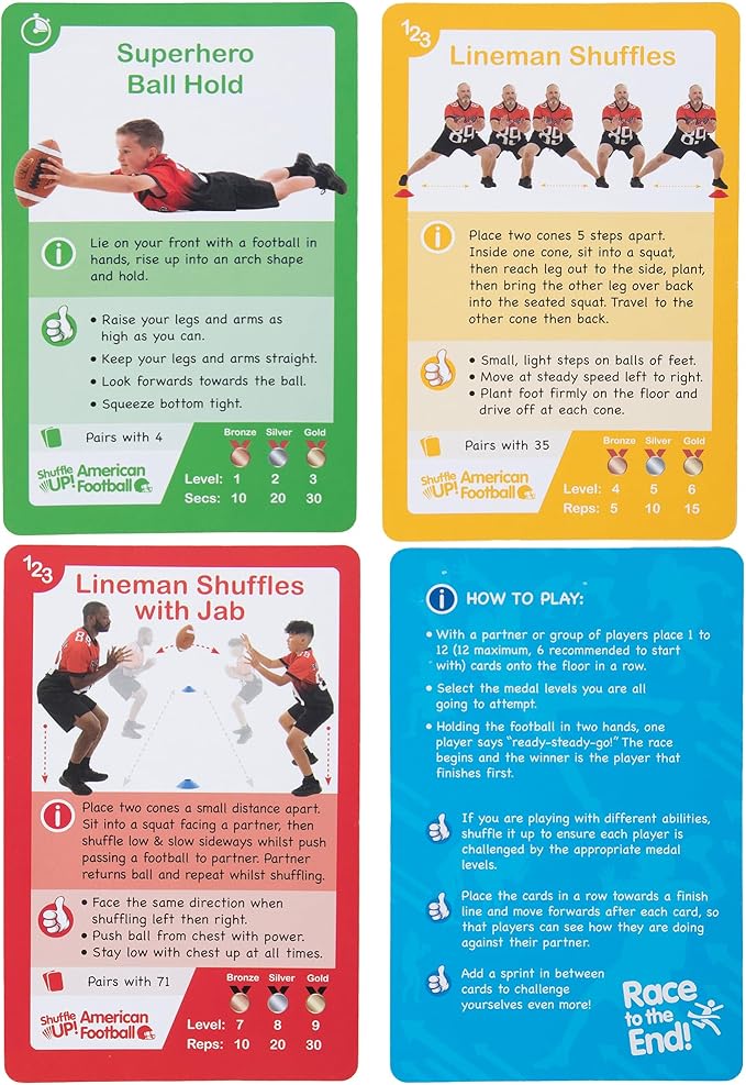 Shuffle Up American Football Card Game – Kids Outdoor Garden Games - Image 5