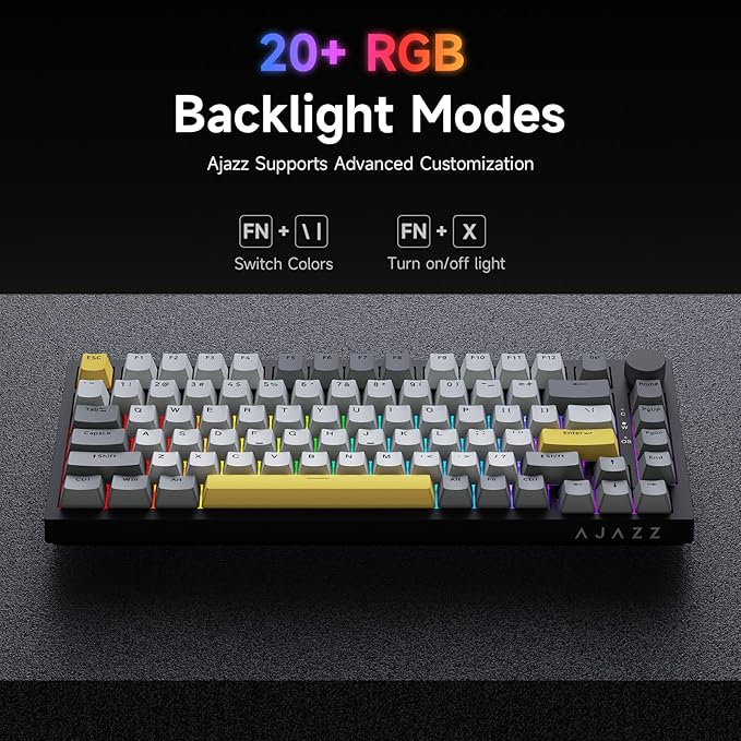 Ajazz AK820 75% Wired Gasket Mechanical Gaming Keyboard - Image 6
