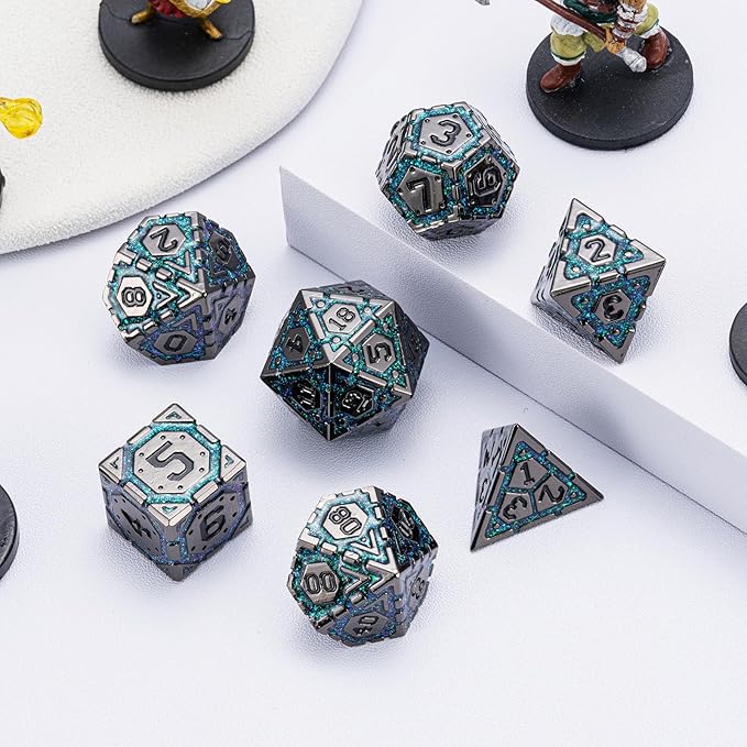 DND Metal Dice Set, Polyhedral Dice Set - Image 5
