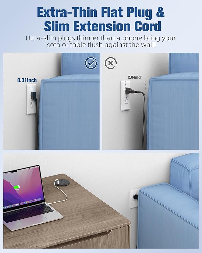 Jgstkcity 65W USB-C Hidden Desktop Power Grommet: 1 AC Outlet, 8 USB Charging - Image 5