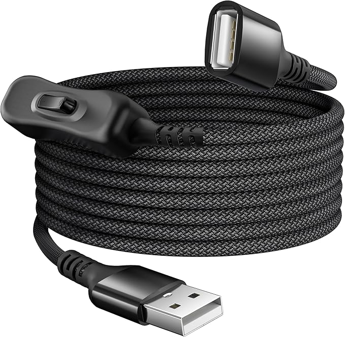 Itramax USB On Off Switch Cable 3.3FT, Inline USB Power Switch USBA Male to by Itramax