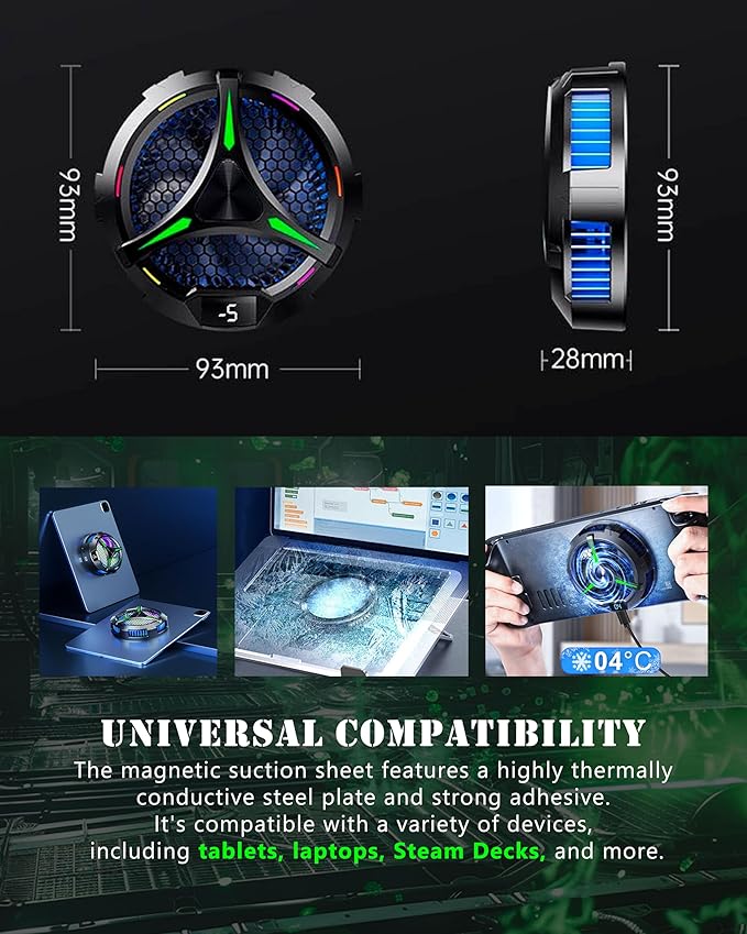 Magnetic Cooler for iPad, Tablet Cooler for ipad/Surface pro/Samsung Tab - Image 2