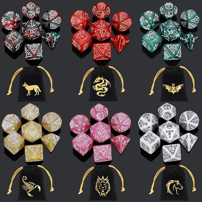 CiaraQ Polyhedral Dice Set, 6 Colors - Image 2
