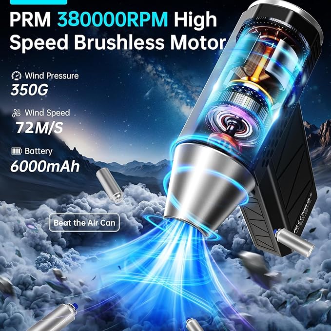 Compressed Air Duster, 380000RPM Electric Air Duster - Image 4