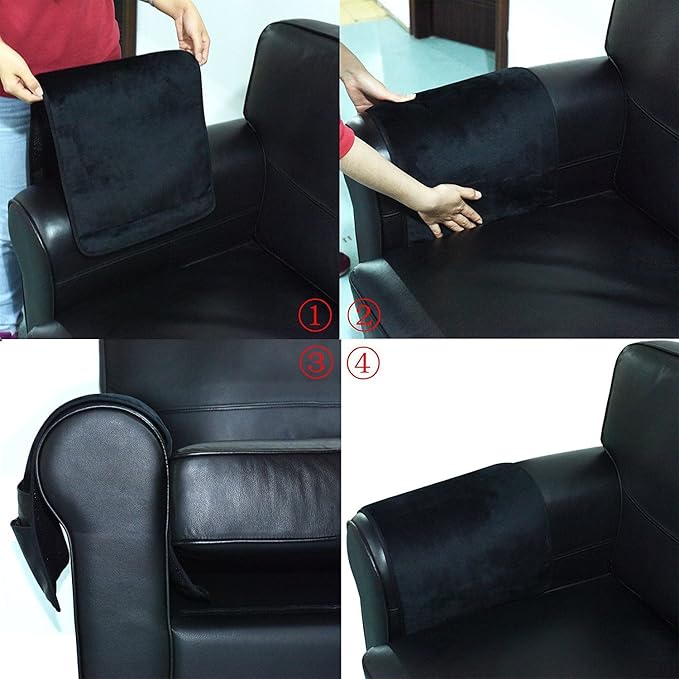 Wanty Velvet Sofa Couch Chair Armrest Soft Caddy Organizer Holder - Image 6