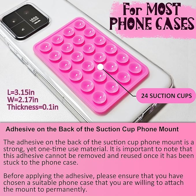 Silicone Suction Phone Case Mount 3 Pack, Silicon Adhesive Suction Cup Phone - Image 6