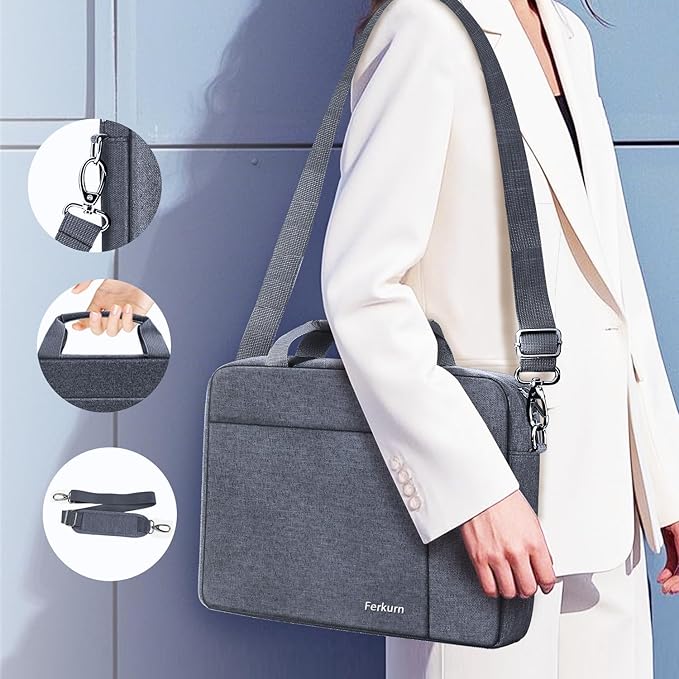 Ferkurn Laptop Bag Case for Women Men Computer Bag Compatible - Image 5