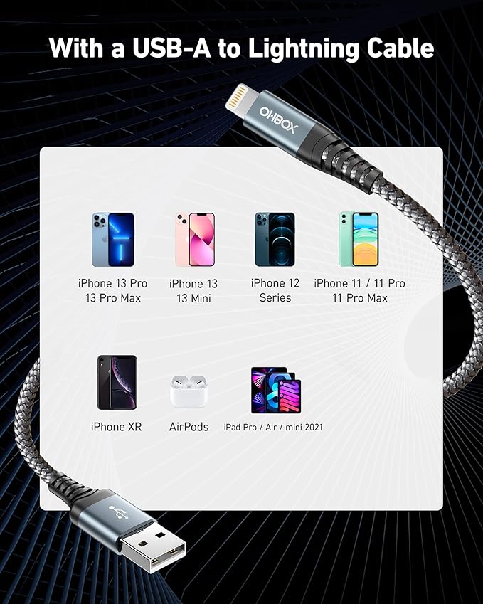 Lightning Cable 3FT 2Pack iPhone Charger Cable MFi Certified Apple Charging - Image 6