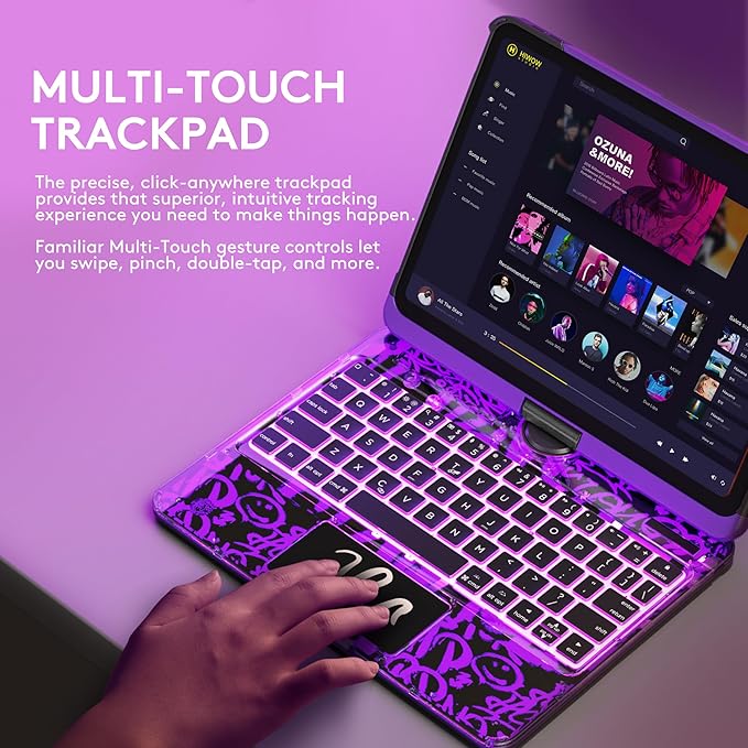 GUSGU Transparent Case with Wireless Keyboard - Image 6