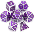 Haxtec Metal DND Dice Purple Silver by HaxtecDice