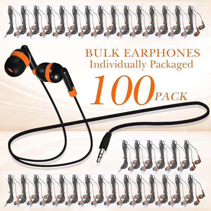 Kanayu 100 Pack Wired Earbuds Bulk - Image 2