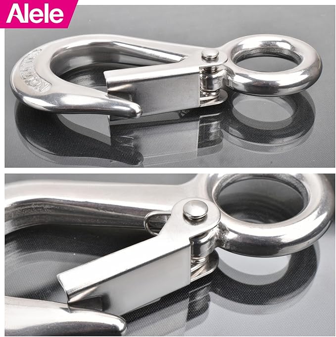 Alele Grab Hooks, 440 Pounds Slip Hooks, Stainless Steel Lifting Hook Rigging - Image 4