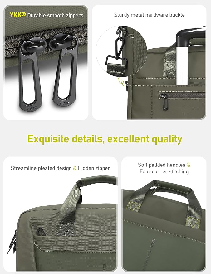 13-14 Inch Laptop Shoulder Bag Business Briefcase Water Resistant Computer - Image 5