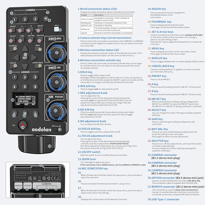 Wireless and Wired Remote Commander & Lanc Camera Zoom Controller - Image 9