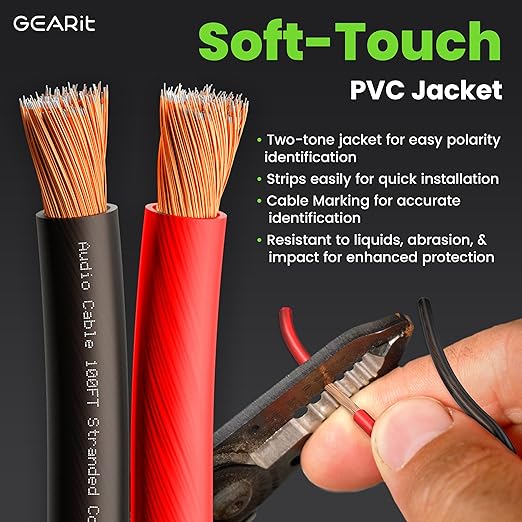 14 Gauge Car Speaker Wire, GearIT Pro Series Copper Clad Aluminum CCA 14 AWG - Image 5