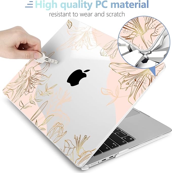 MEEgoodo Case for MacBook Air M4/M3/M2 13.6 inch 2025 2024 2022, Fit Model - Image 4