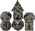 7PCS DND Dice Set, Metalli Crack Stripe Dice Set by Maywin