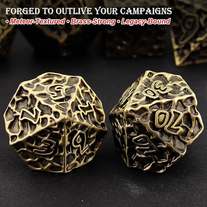 Haxtec Metal DND Dice Set Polyhedral D&D Dice Compatible - Image 4